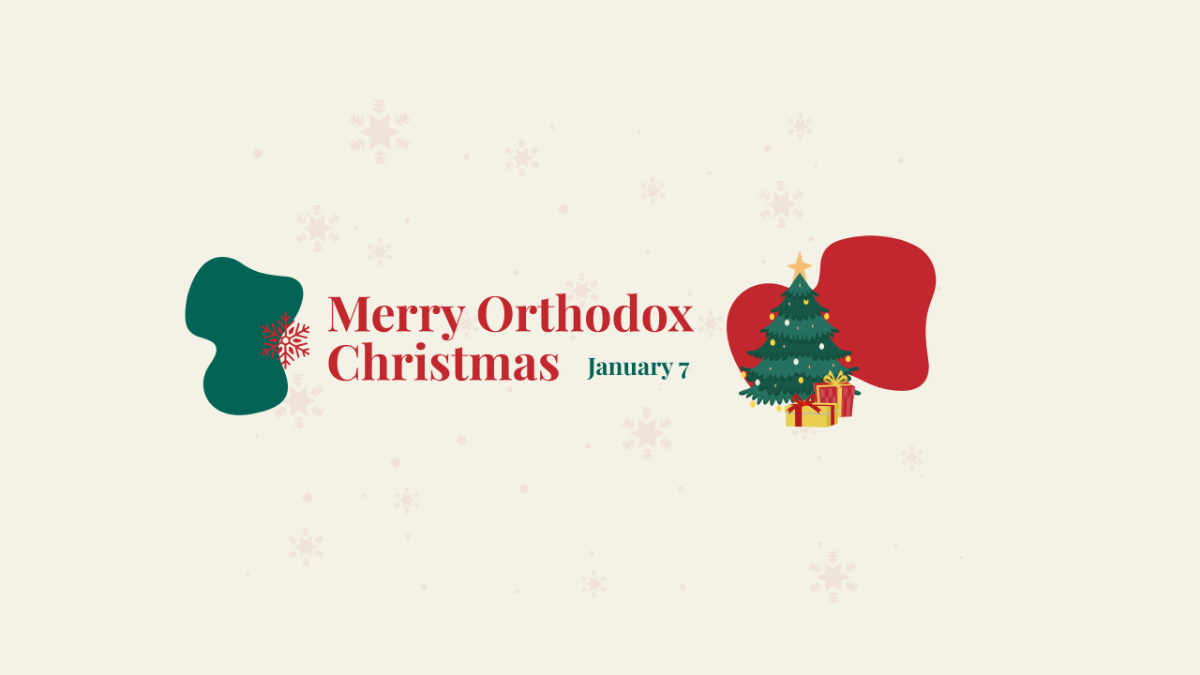Free Merry Orthodox Christmas Youtube Banner Template