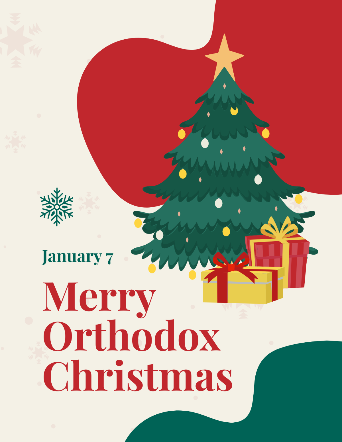 Merry Orthodox Christmas Flyer Template