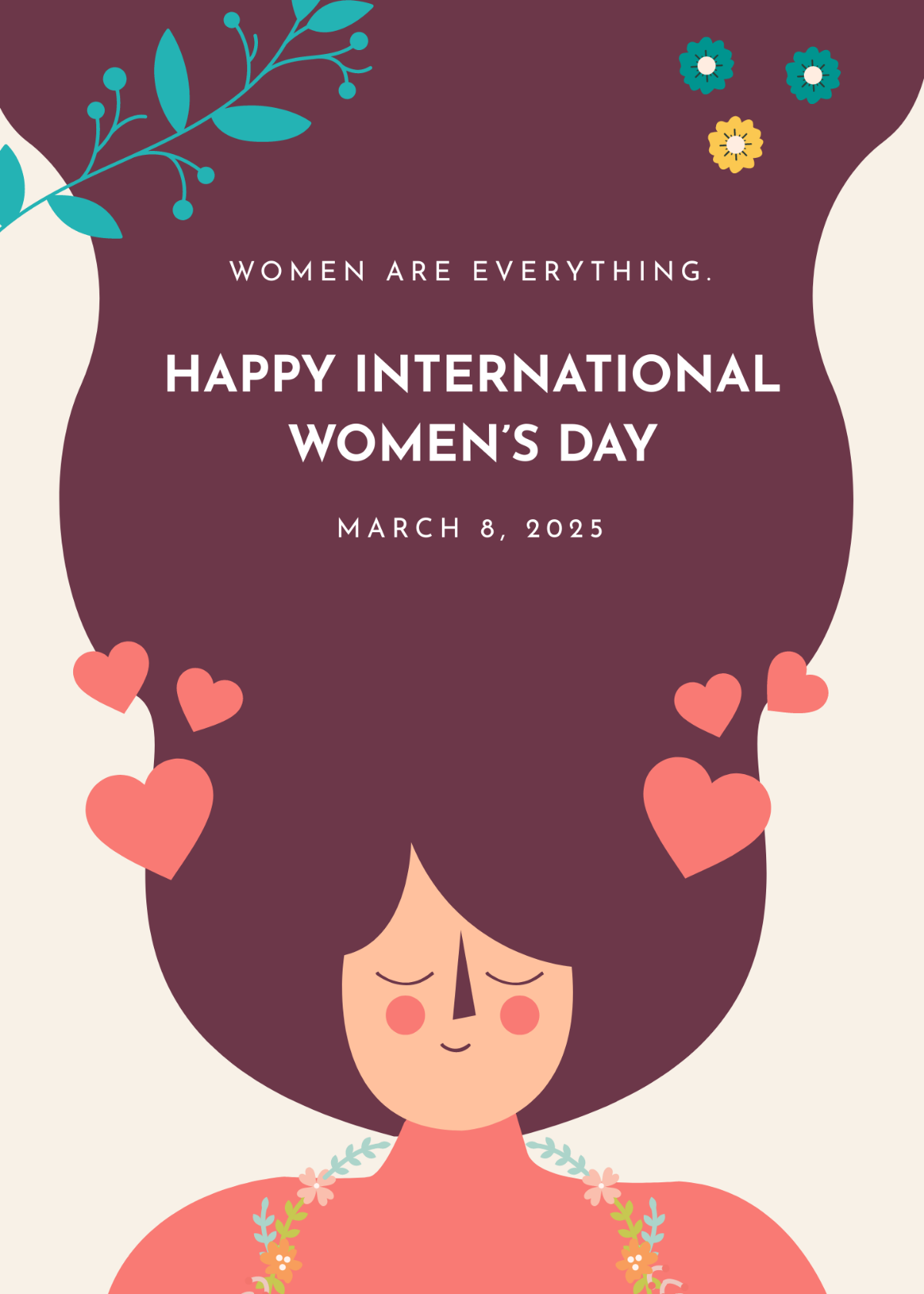 Creative Womens Day Card Template