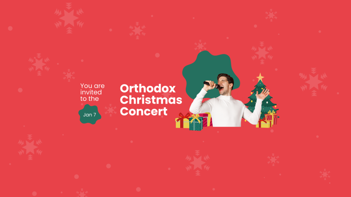 Free Orthodox Christmas Concert Youtube Banner Template