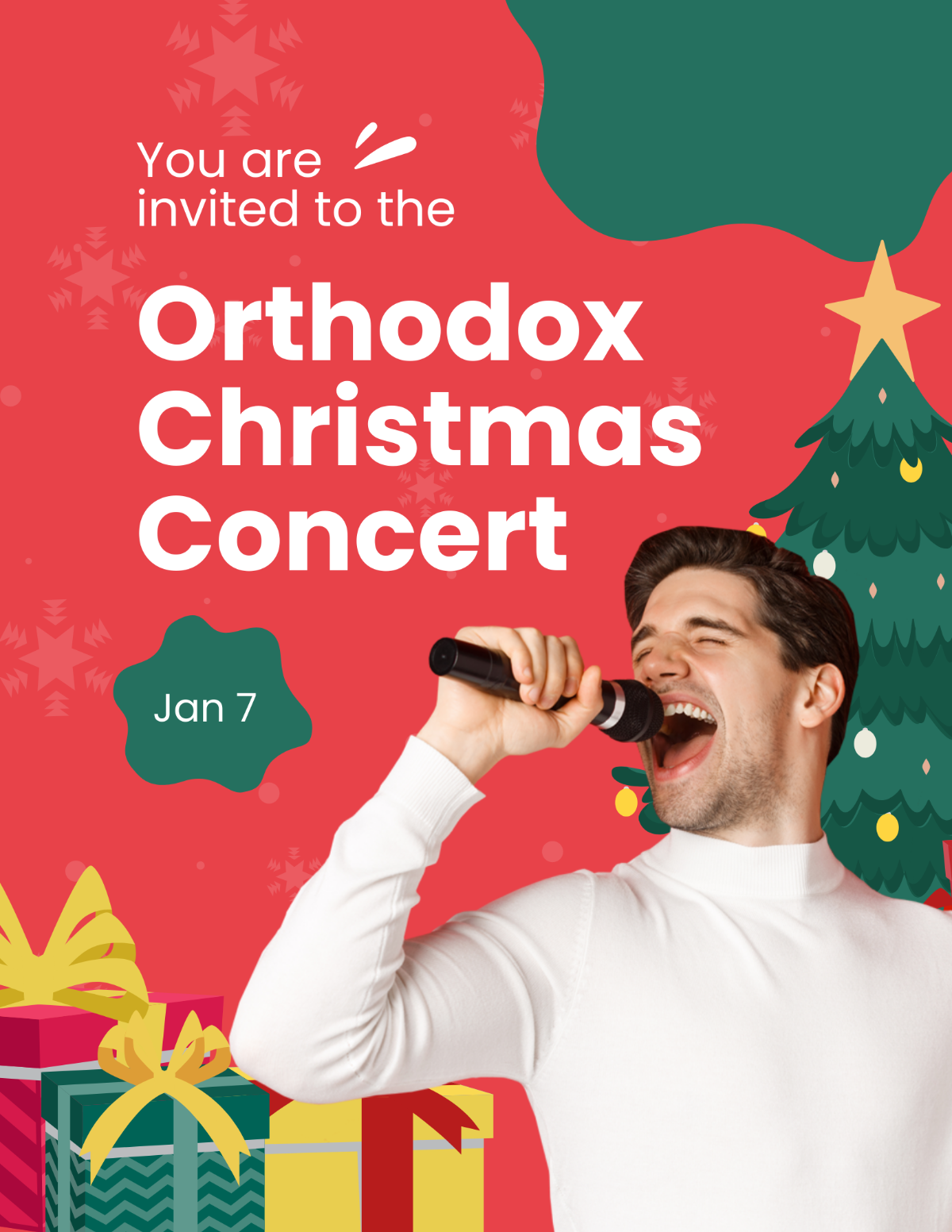 Free Orthodox Christmas Concert Flyer Template
