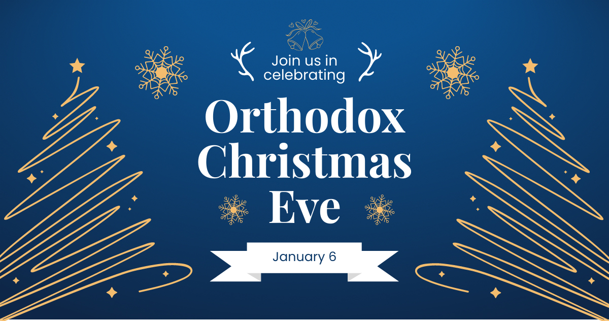 Free Orthodox Christmas Eve Facebook Post Template