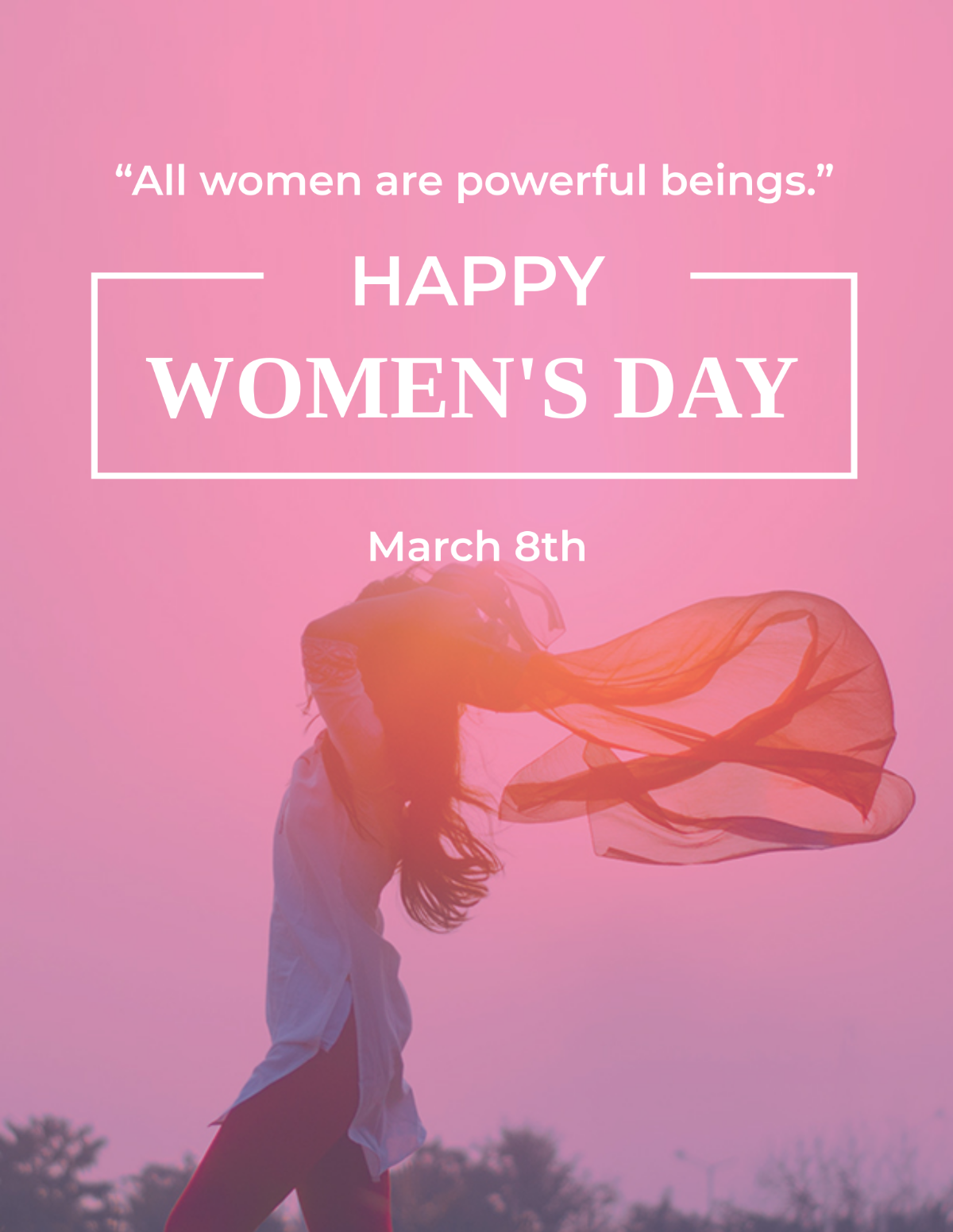 Women's Day Quote flyer template