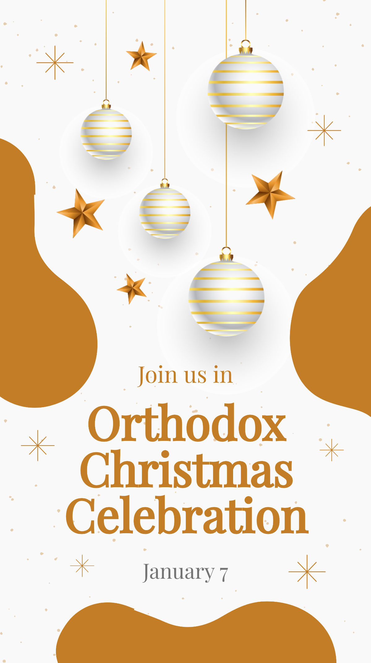 Orthodox Christmas Celebration Whatsapp Post Template