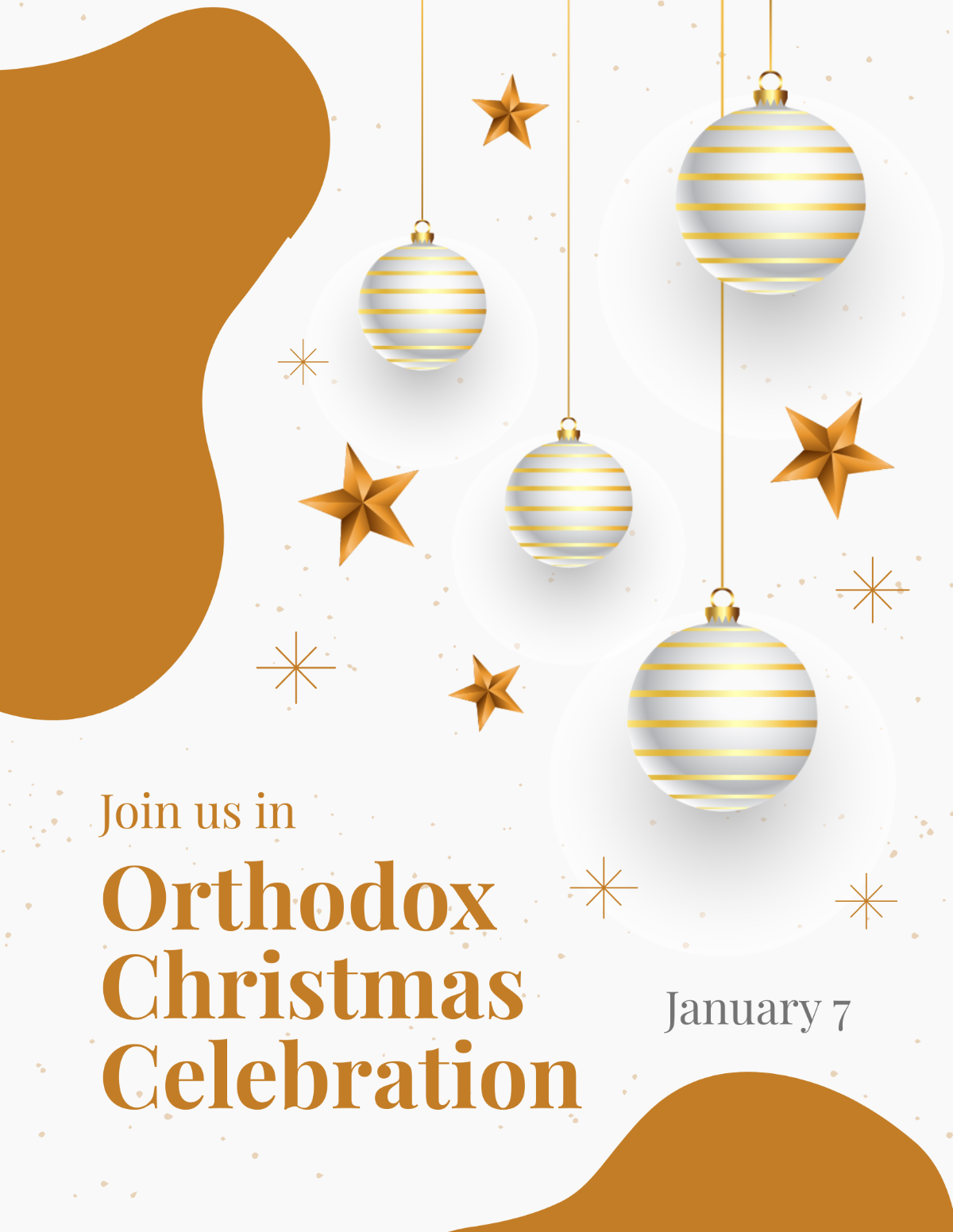 Free Orthodox Christmas Celebration Flyer Template