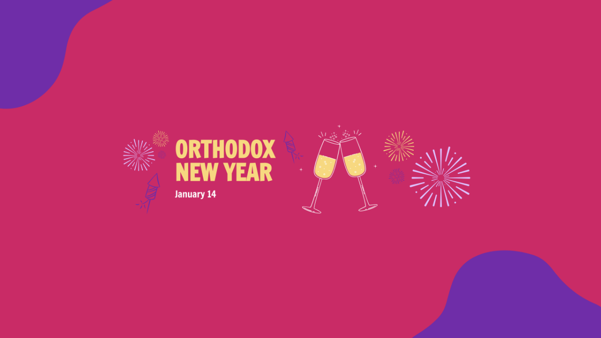 Happy Orthodox New Year Youtube Banner Template