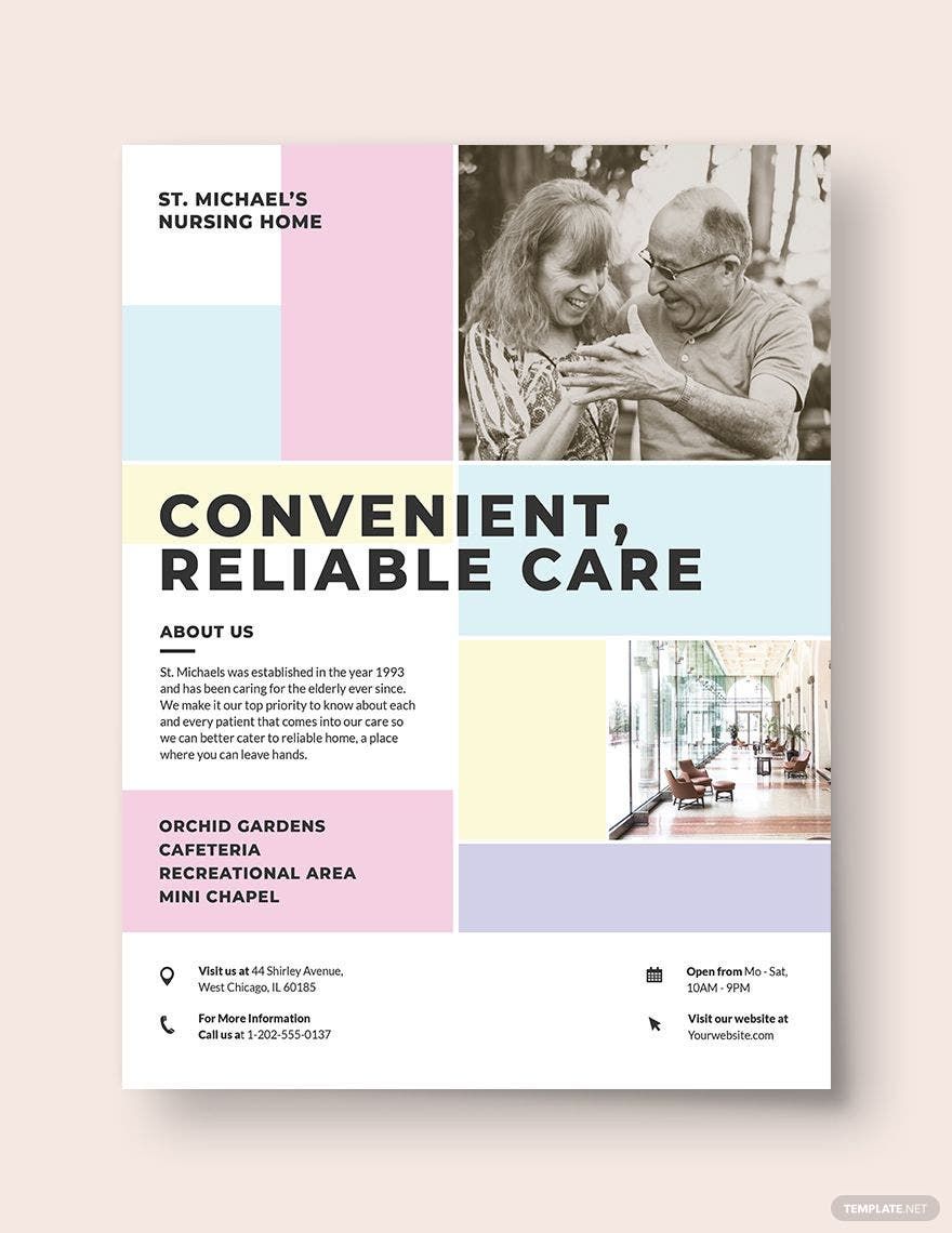 Nursing Home Care Flyer Template