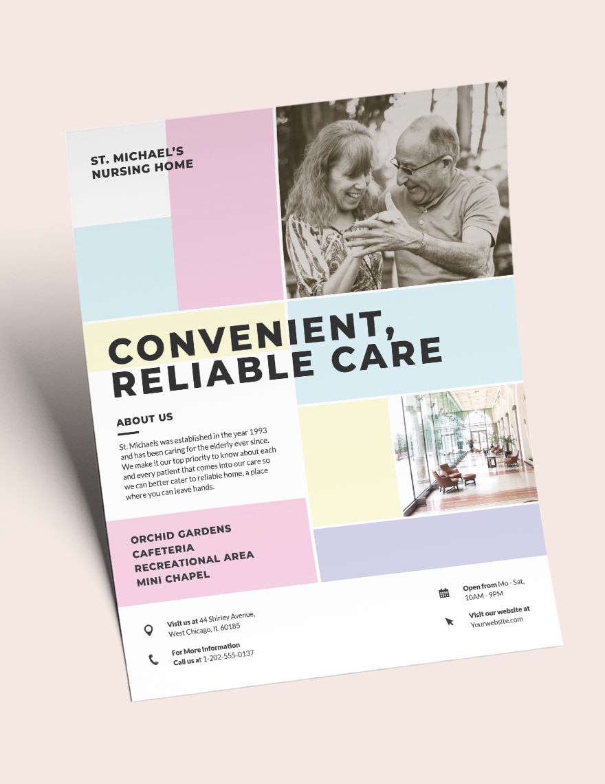 Nursing Home Care Flyer Editable