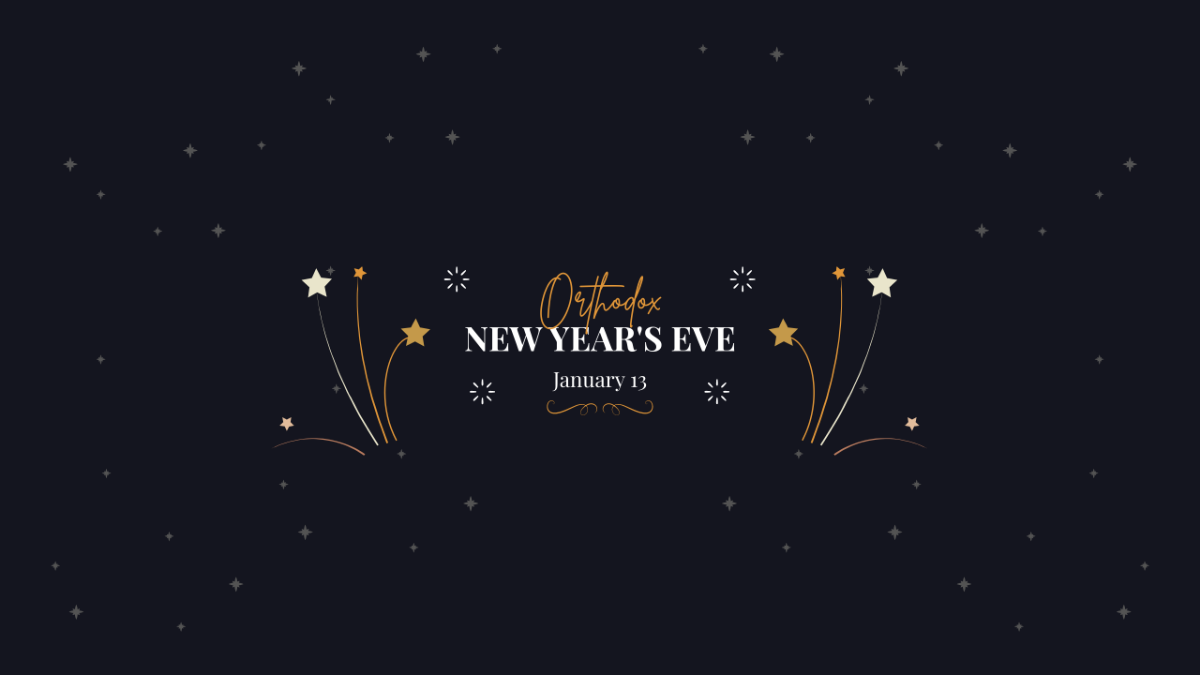 Orthodox New Year Eve Youtube Banner Template
