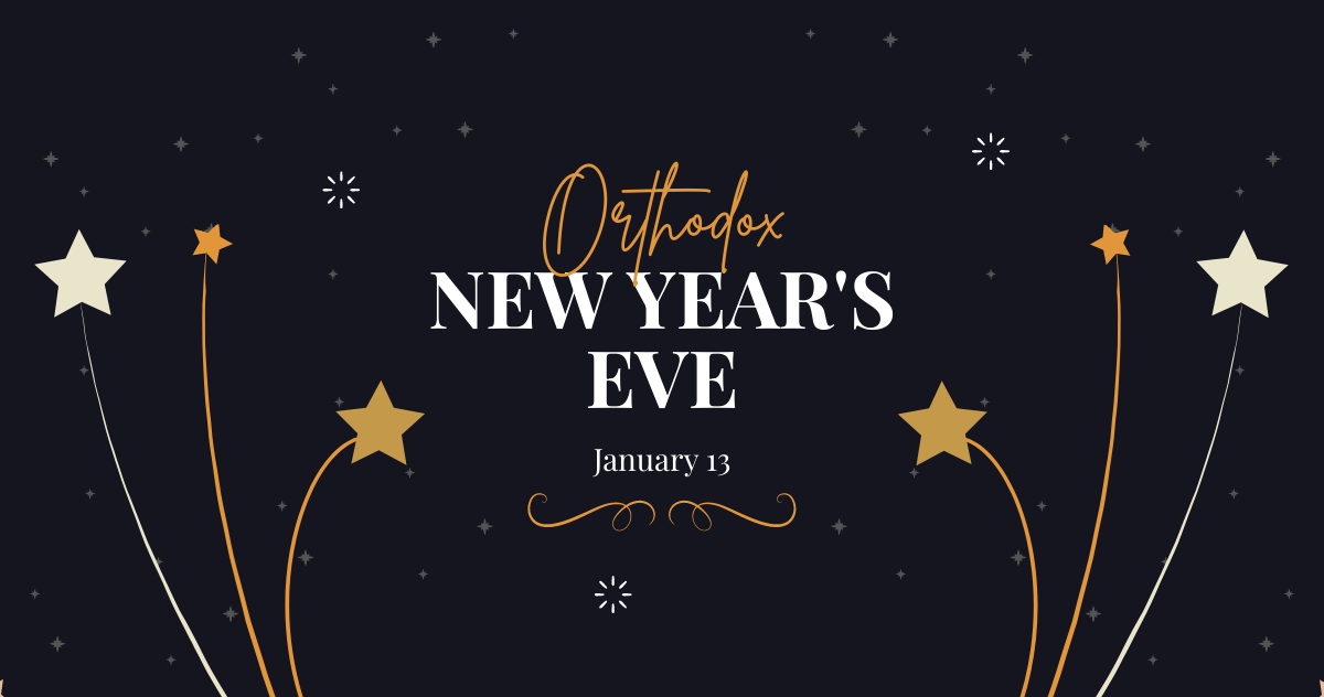 Free Orthodox New Year Eve Facebook Post Template