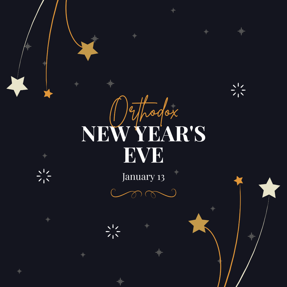 Free Orthodox New Year Eve Instagram Post Template