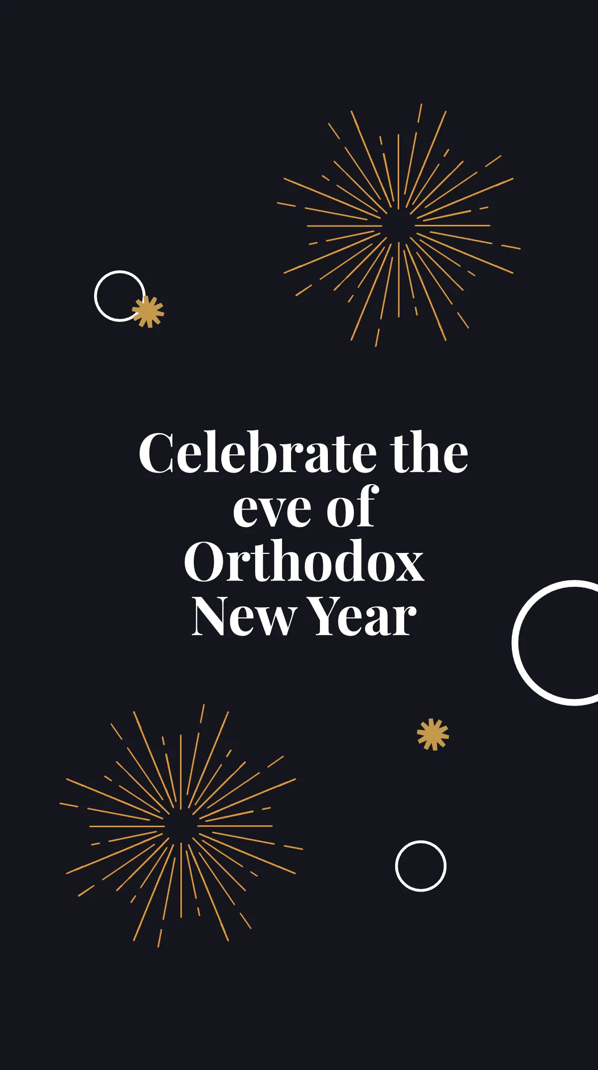 Free Orthodox New Year Eve Instagram Story Template to Edit Online