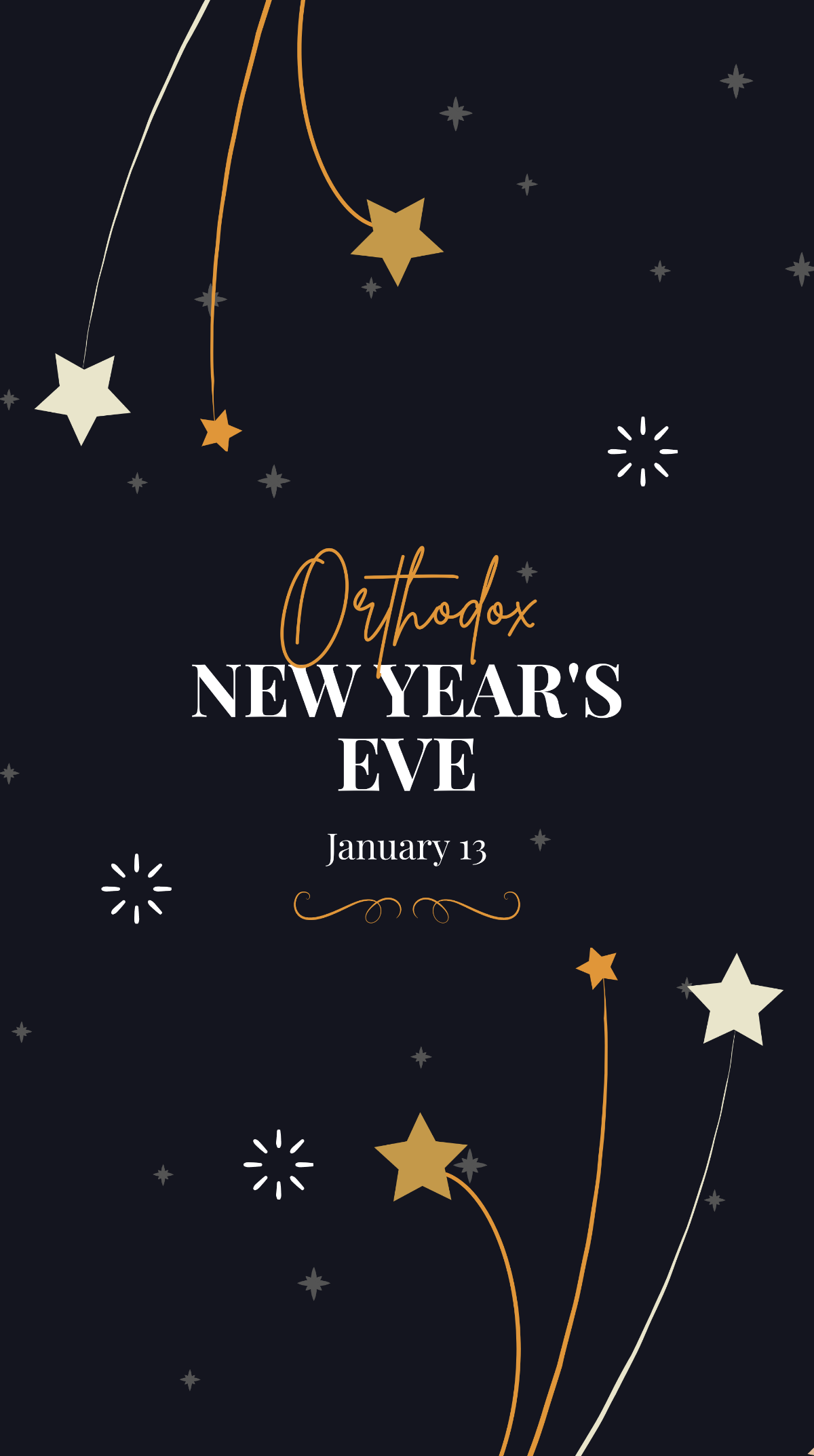 Free Orthodox New Year Eve Instagram Story Template