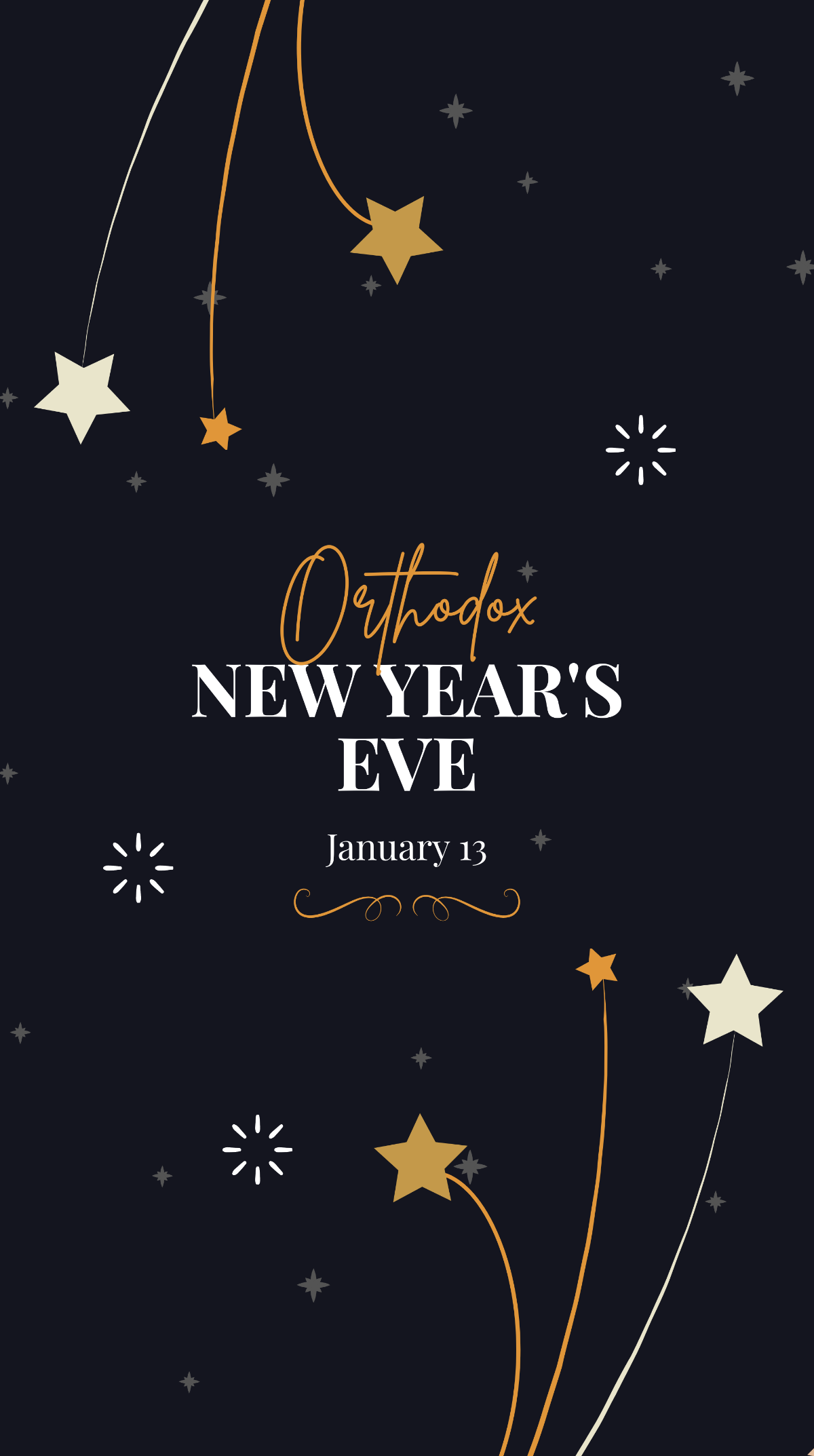 Free Orthodox New Year Eve Whatsapp Post Template