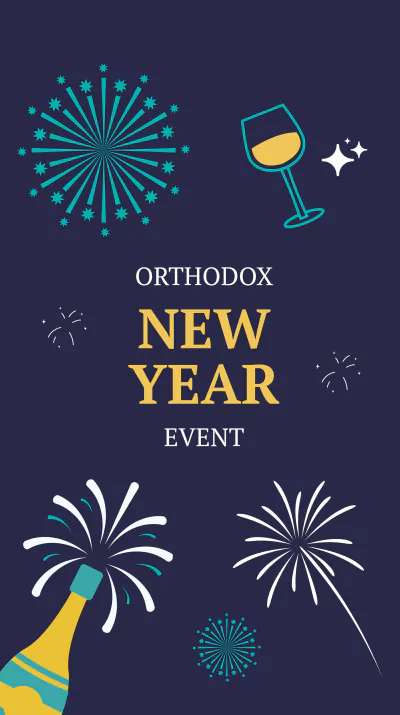 Free Orthodox New Year Event Instagram Story Template to Edit Online