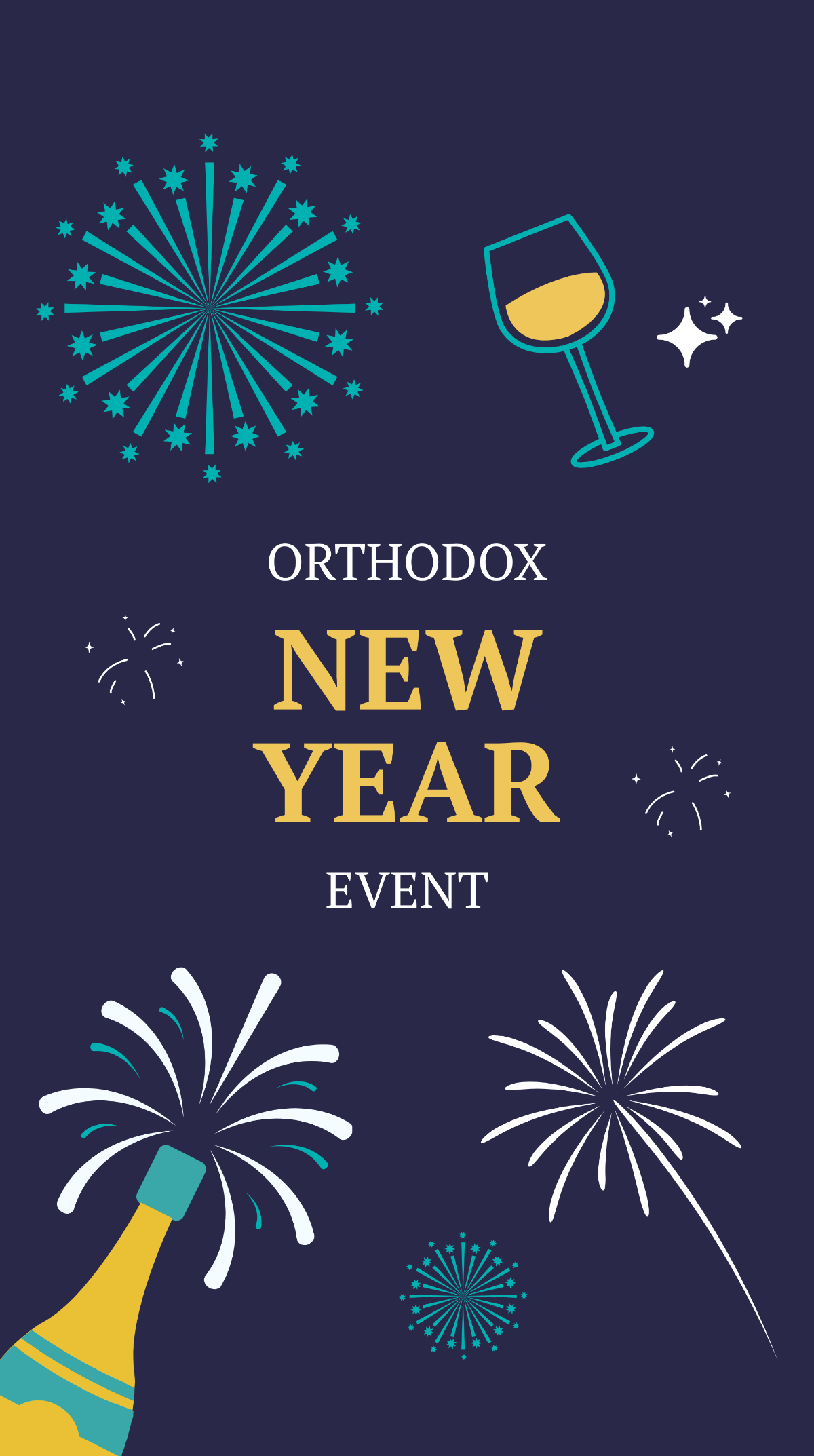 Orthodox New Year Event Whatsapp Post Template
