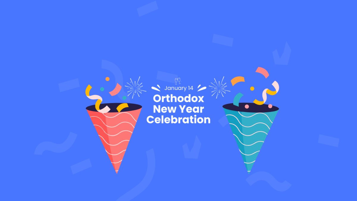 Orthodox New Year Celebration Youtube Banner Template