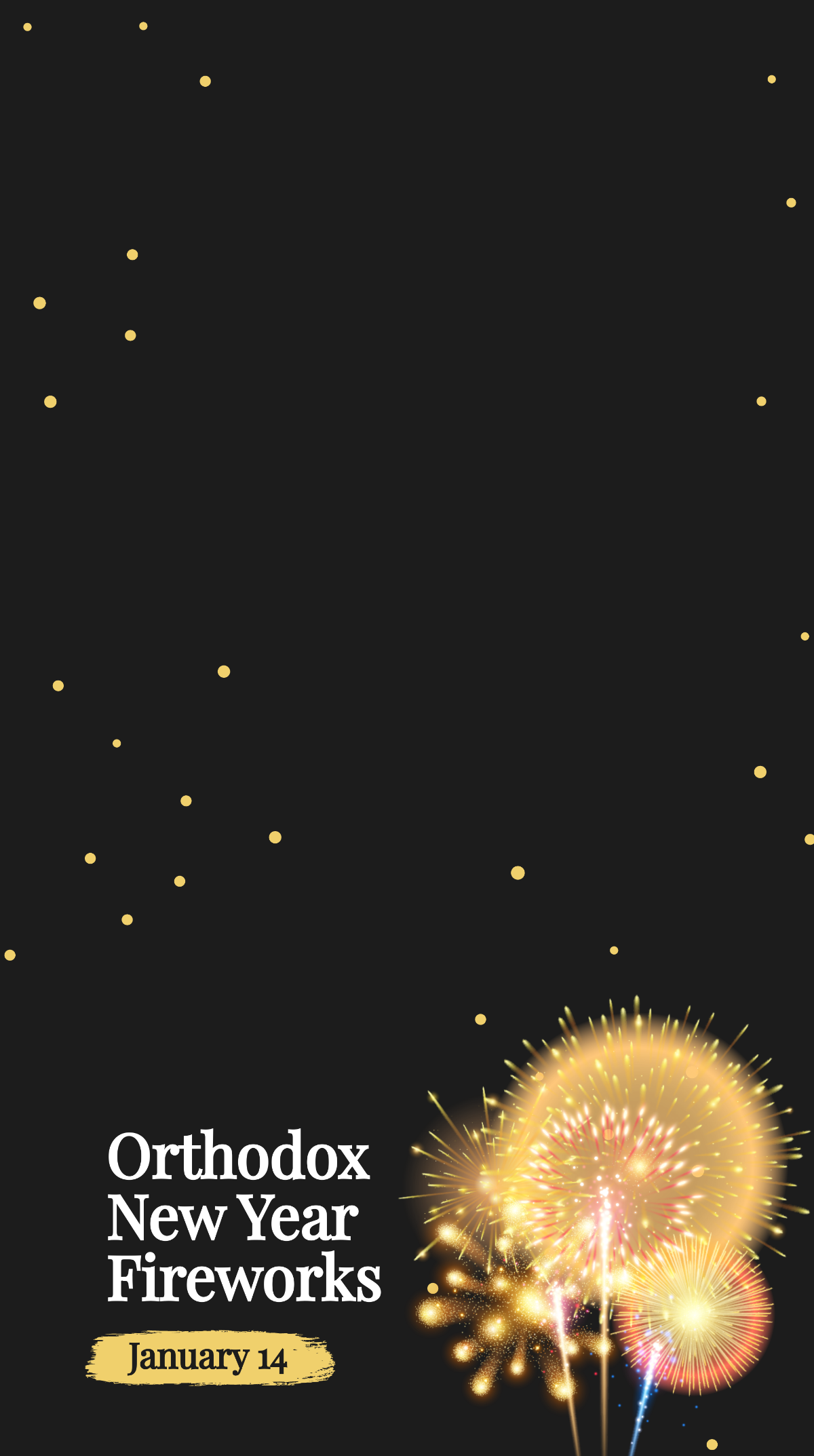 Orthodox New Year Fireworks Snapchat Geofilter Template