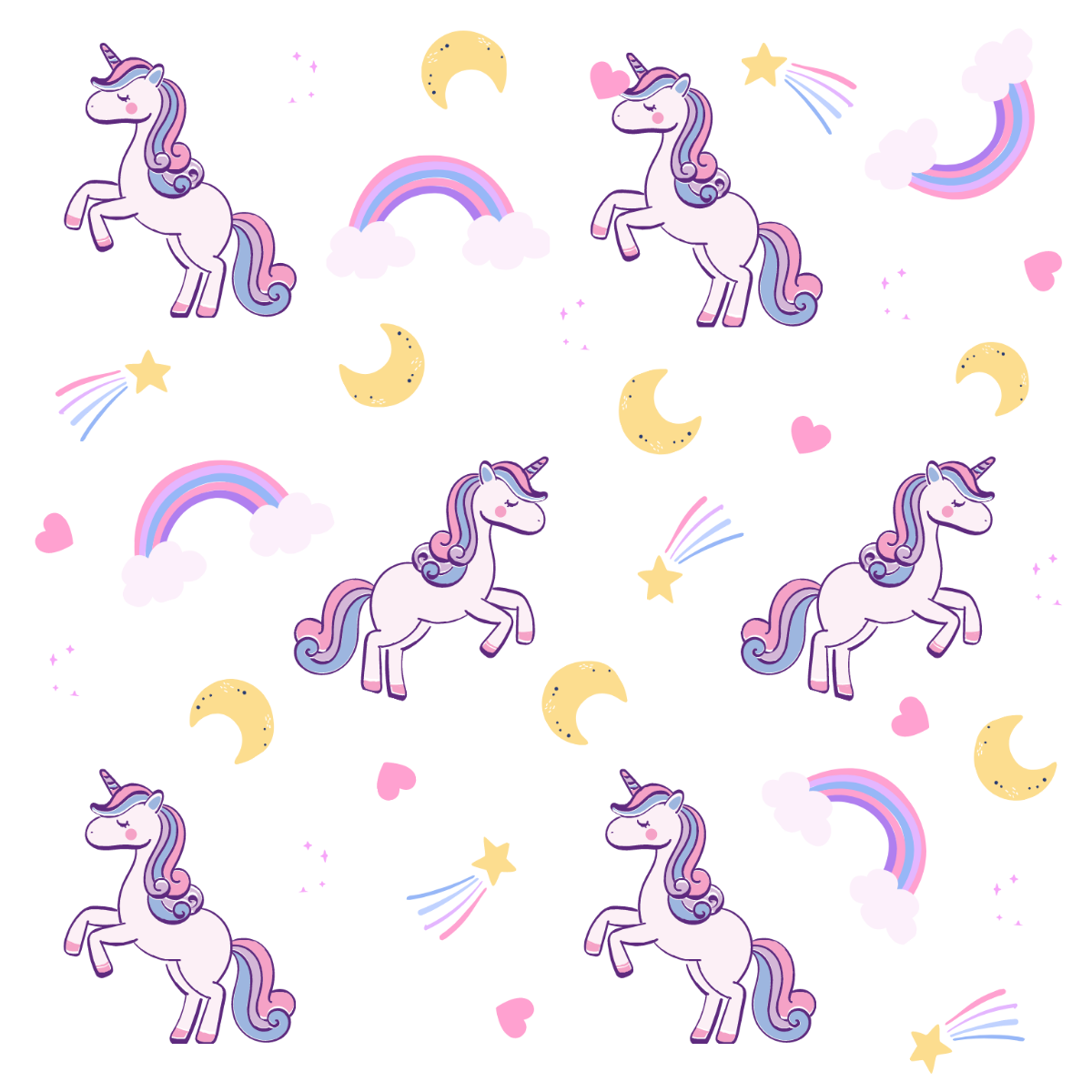 Unicorn Pattern Vector
