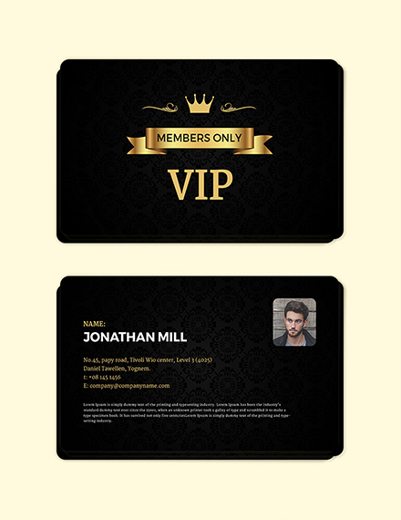 membership cards template free download