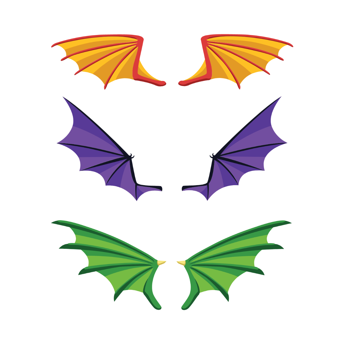 Free Dragon Wings Vector Template