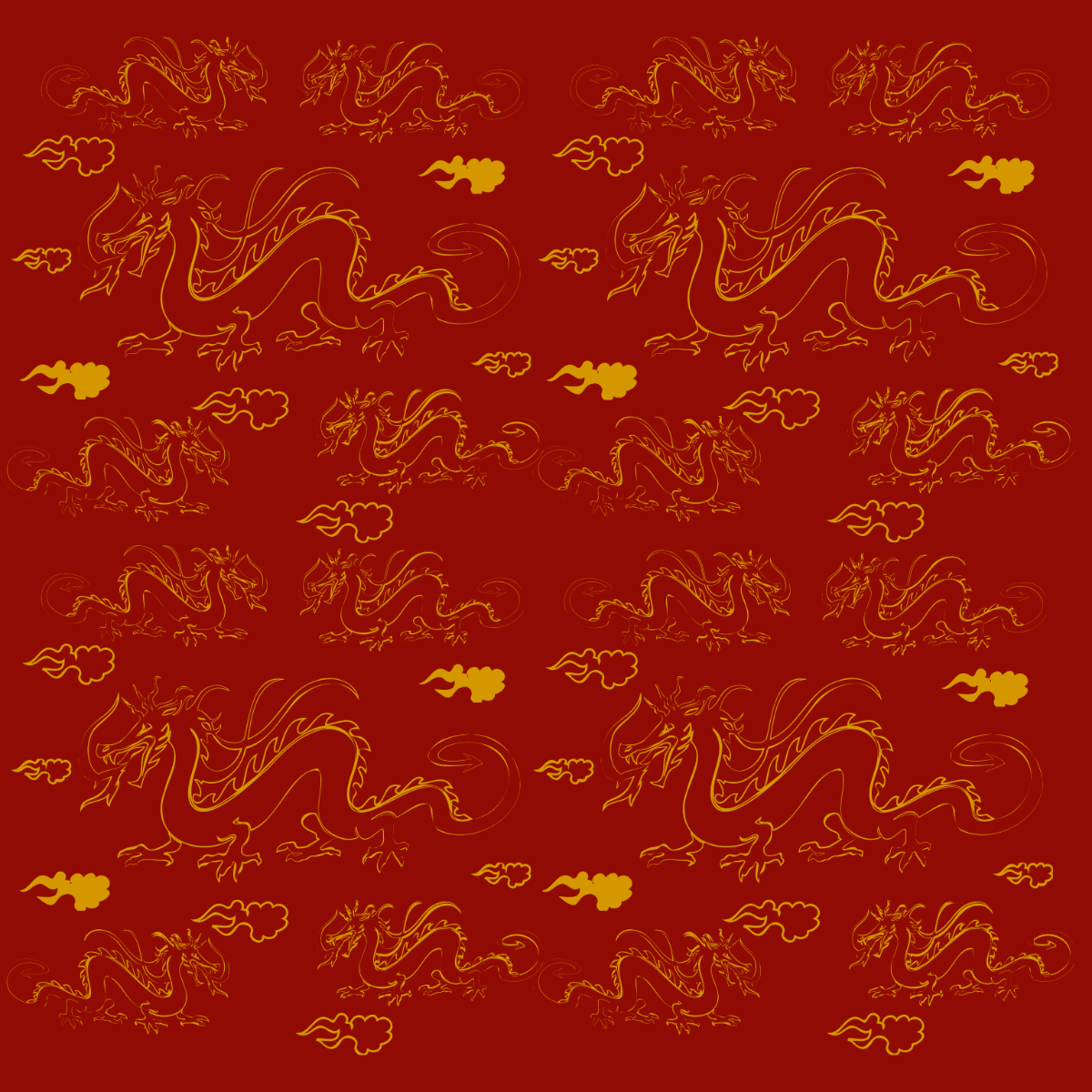Free Dragon Pattern Vector Template