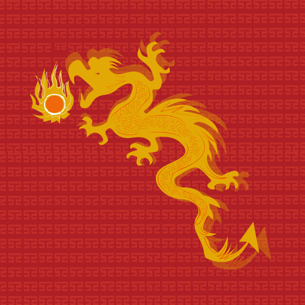 Chinese Dragon Vector Template