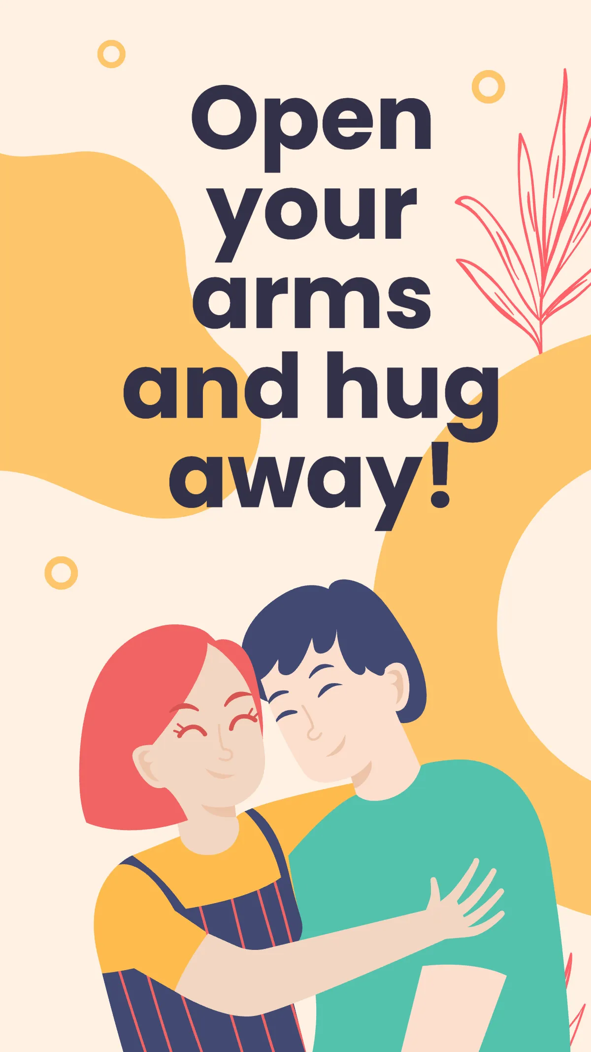 Free National Hugging Day Instagram Story Template to Edit Online