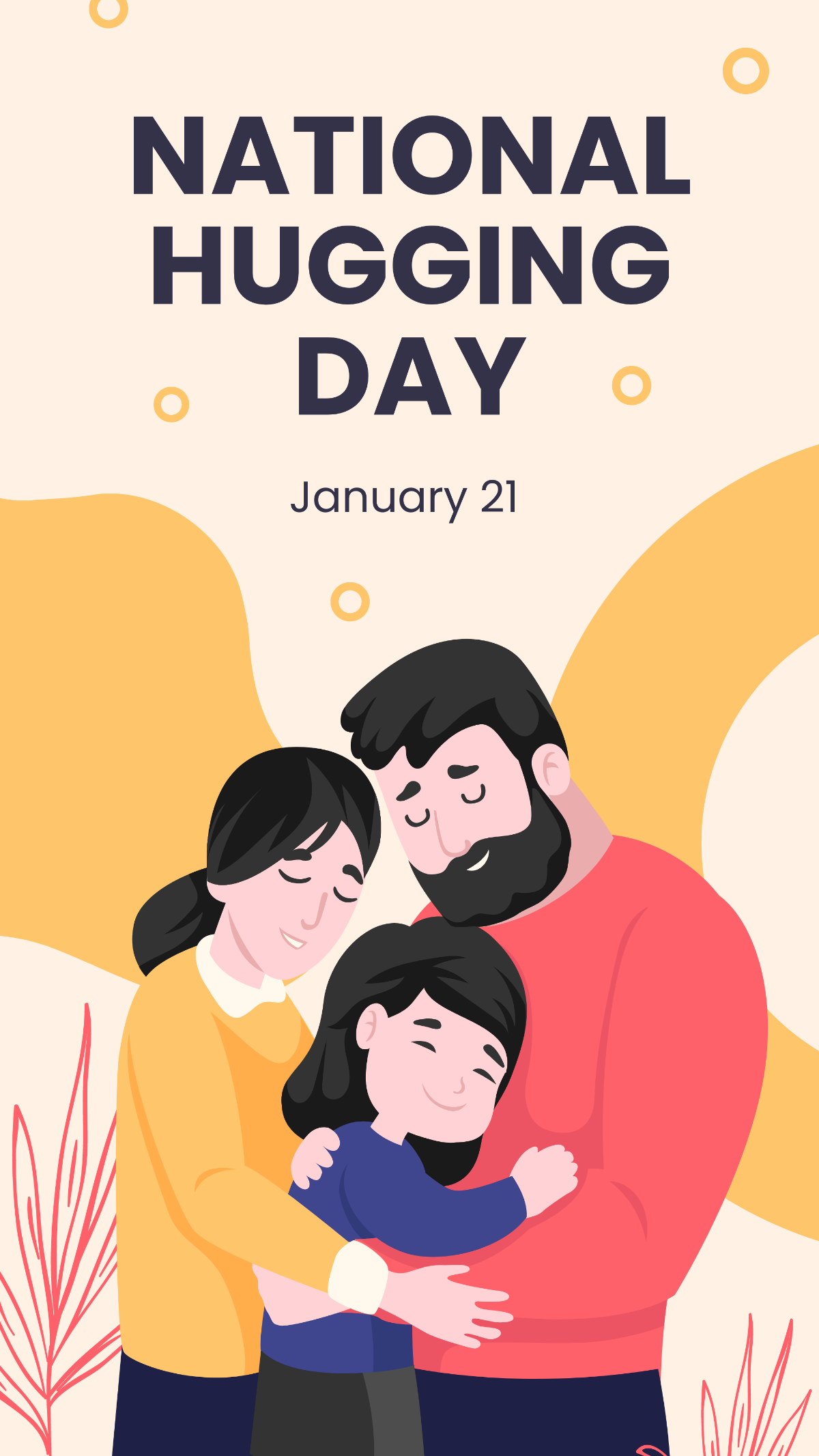 National Hugging Day Instagram Story Template Edit Online And Download Example