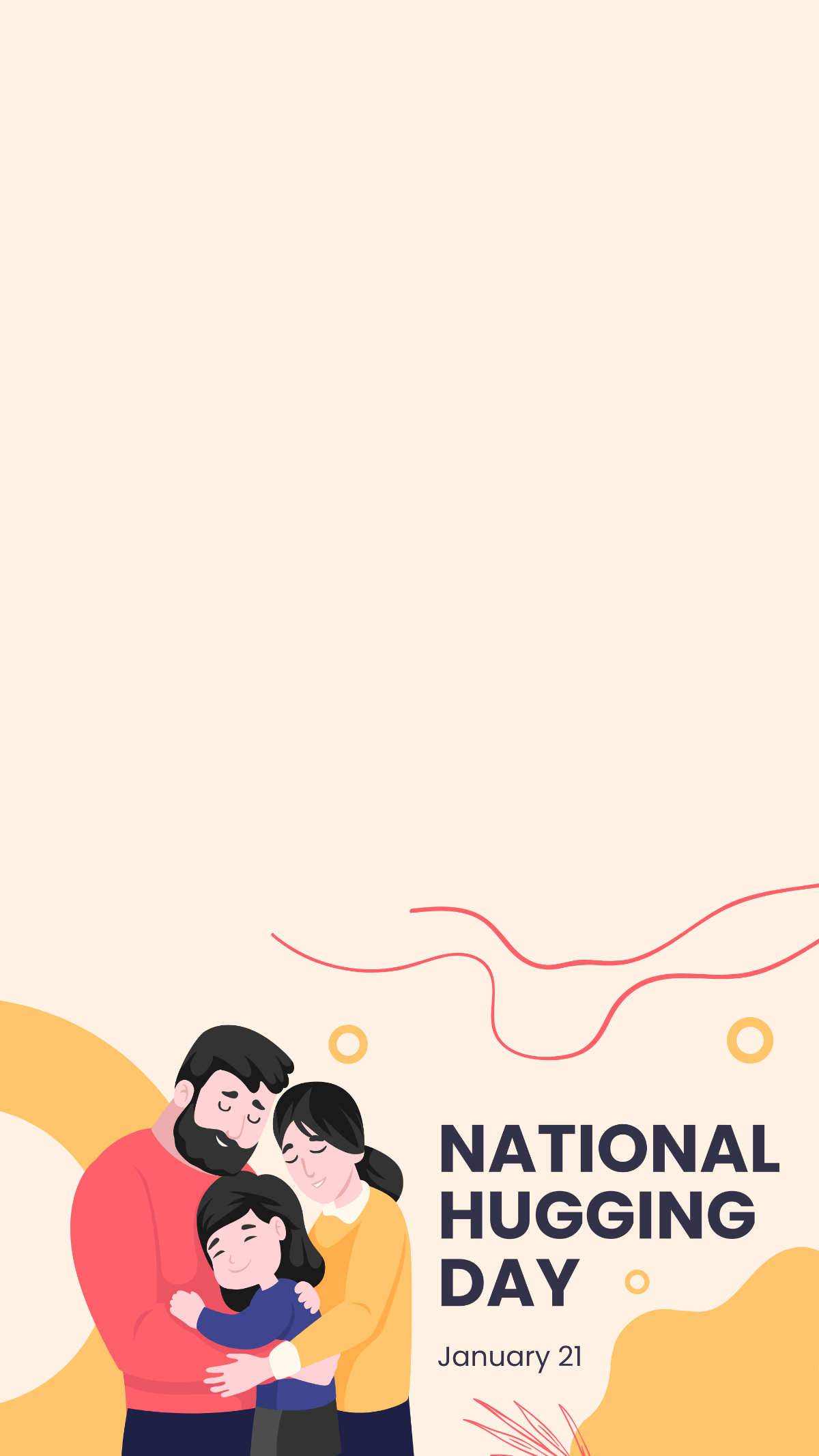 Free National Hugging Day Snapchat Geofilter Template
