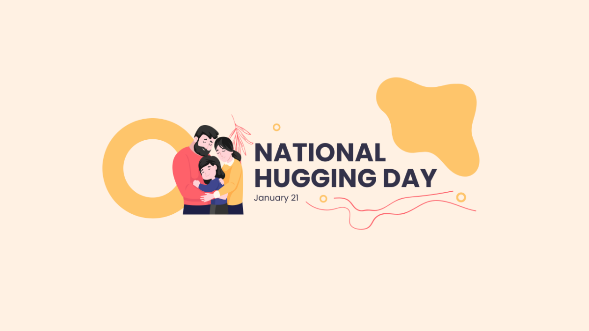 Free National Hugging Day YouTube Banner Template