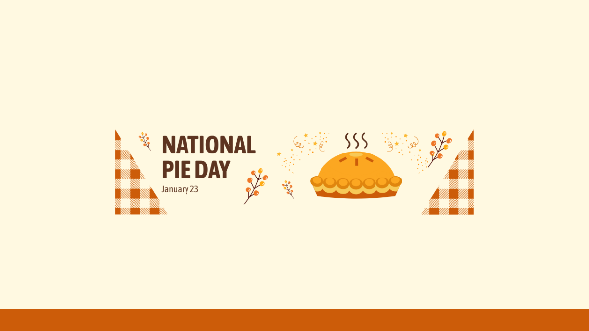 National Pie Day YouTube Banner Template