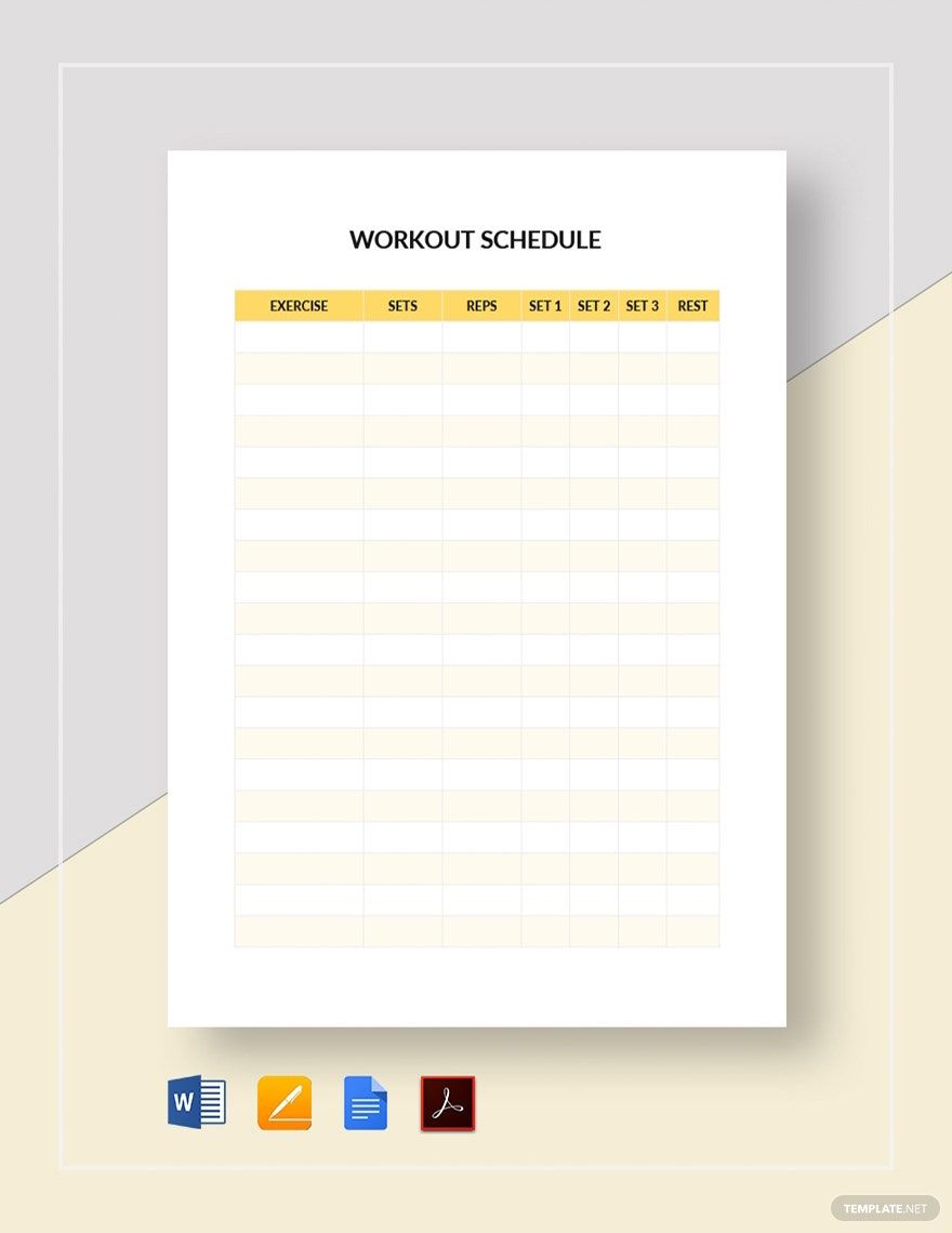 Workout Plan Template Google Sheets - Infoupdate.org