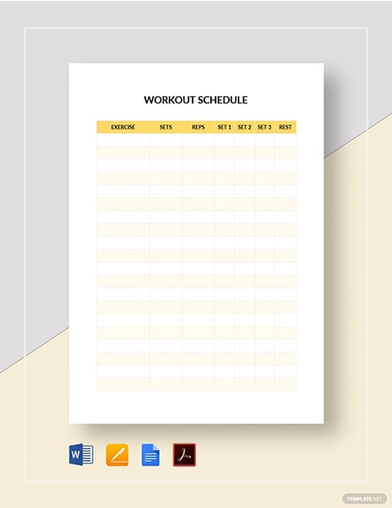 Workout Schedule Template 8 Free Sample Example Format Download Free Premium Templates
