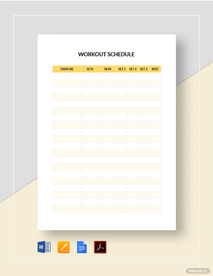 apple numbers templates workout