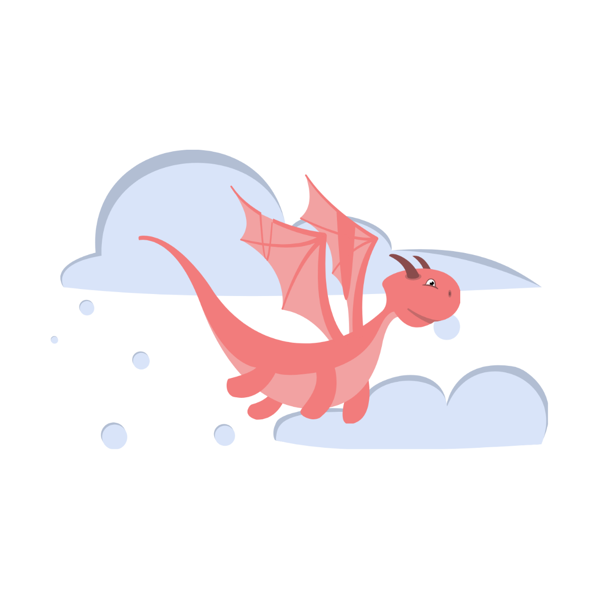 Free Flying Dragon Vector Template