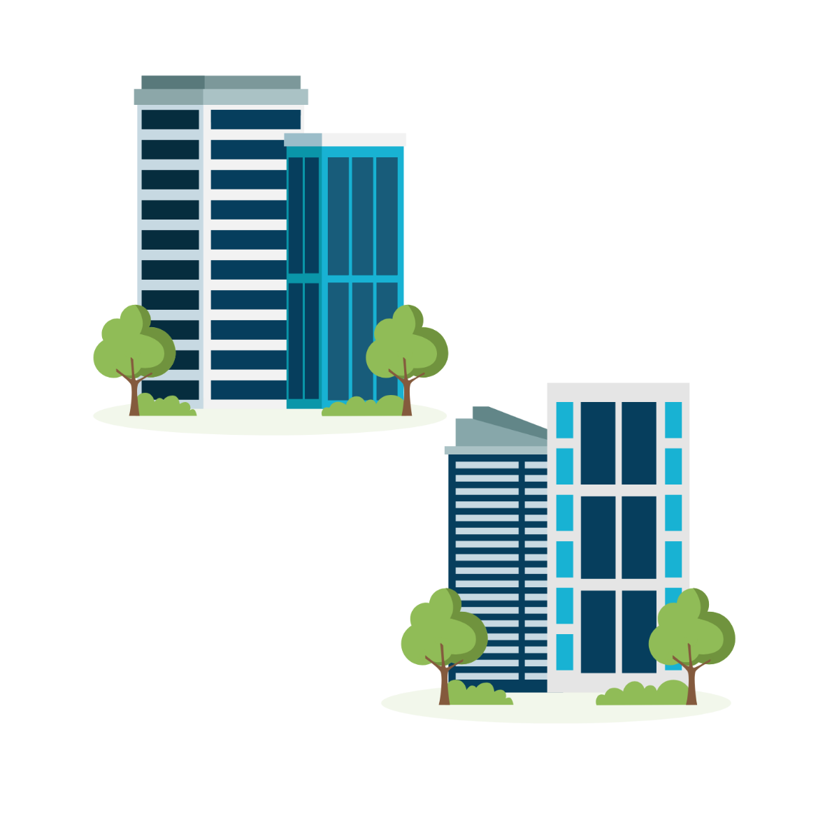 Office Building Vector Template