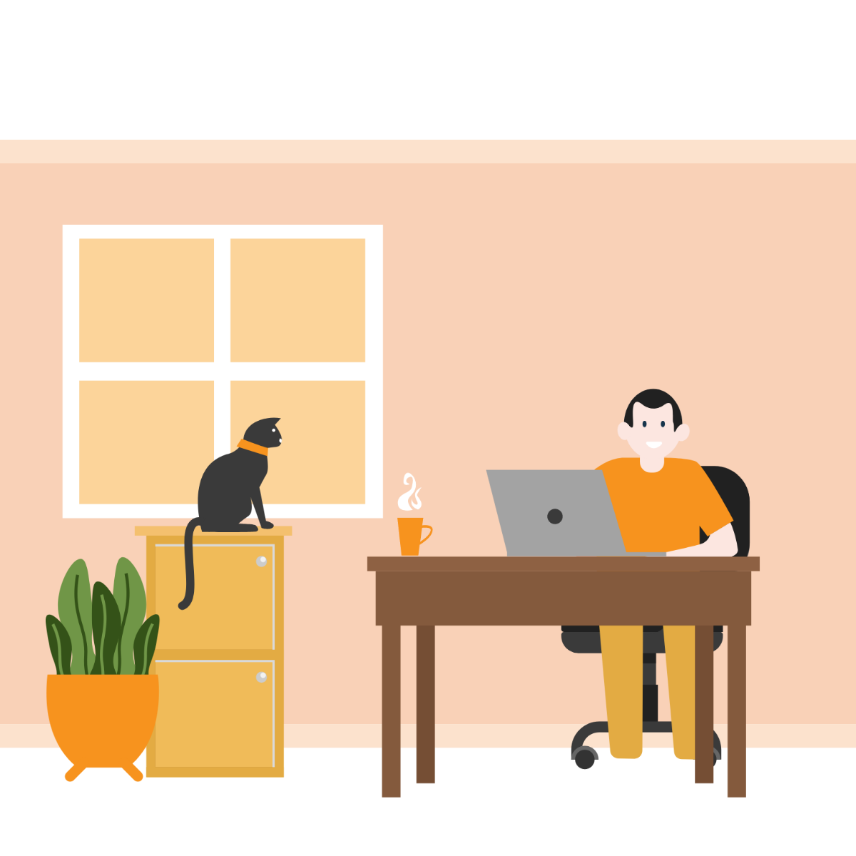 Home Office Vector Template