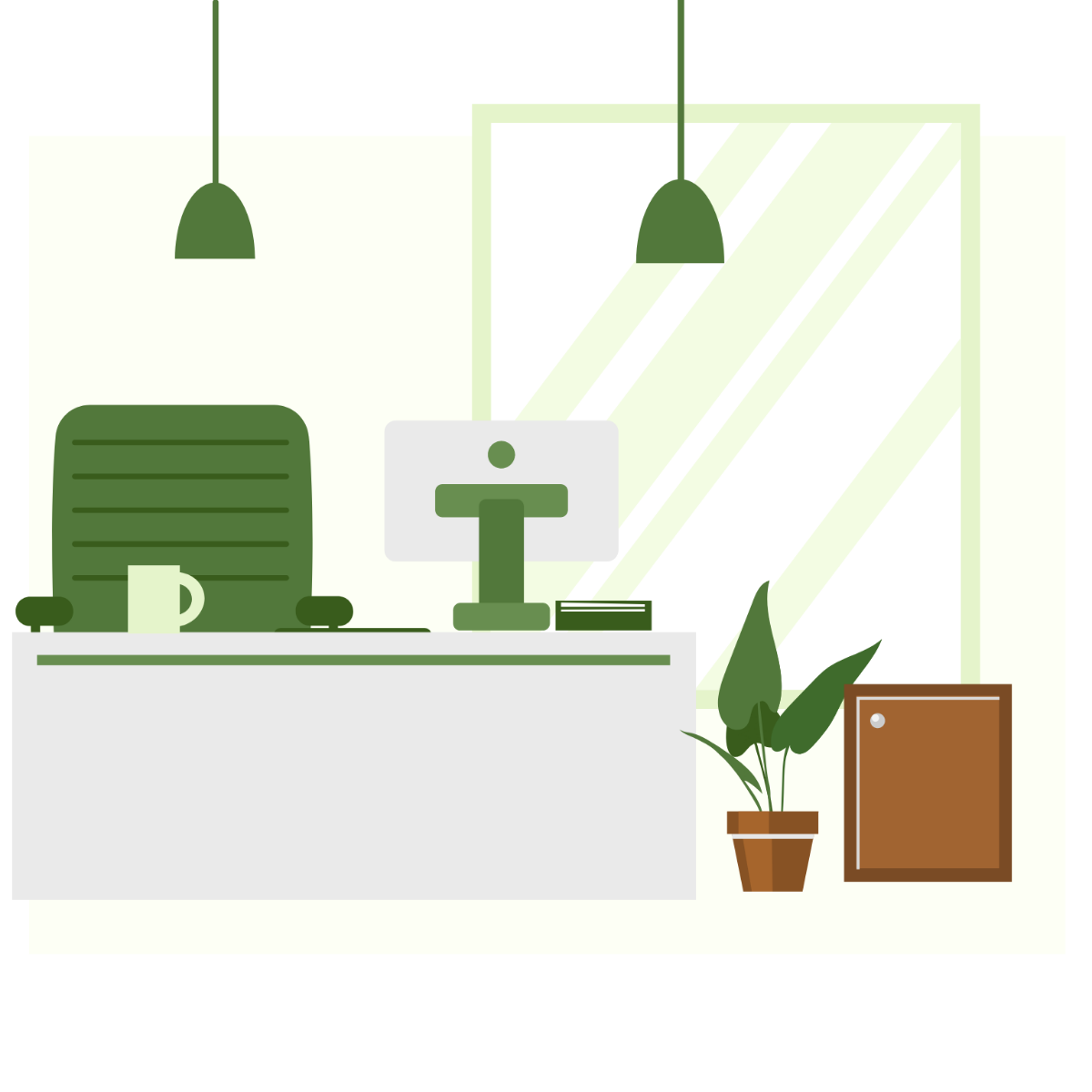 Free Flat Office Vector Template
