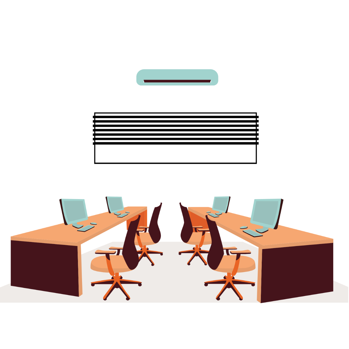 Free Office Environment Vector Template