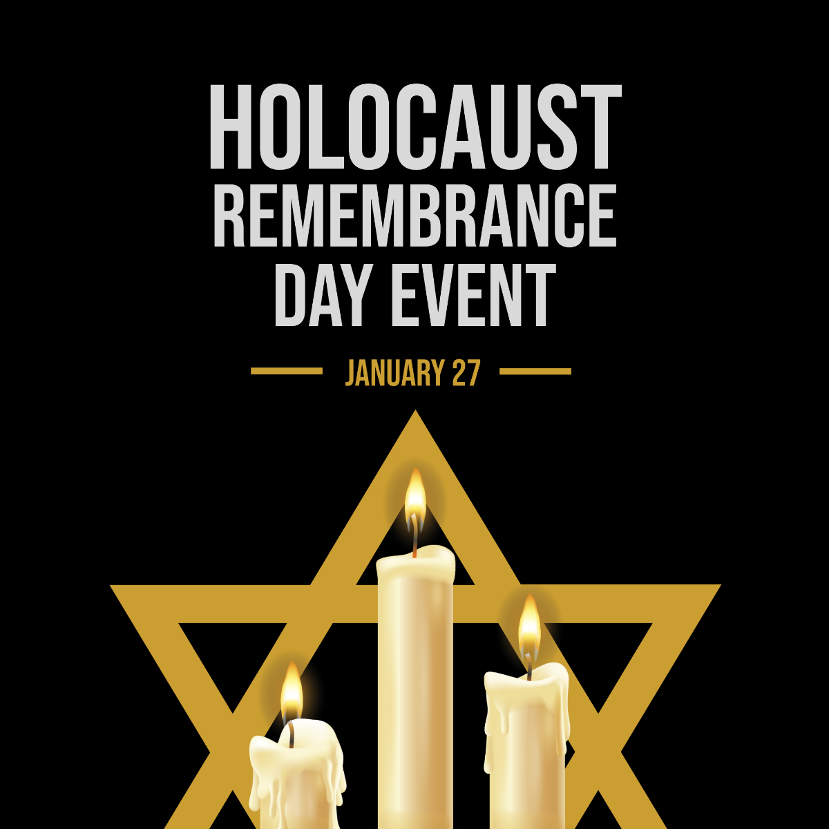 Holocaust Remembrance Day Event Instagram Post Template