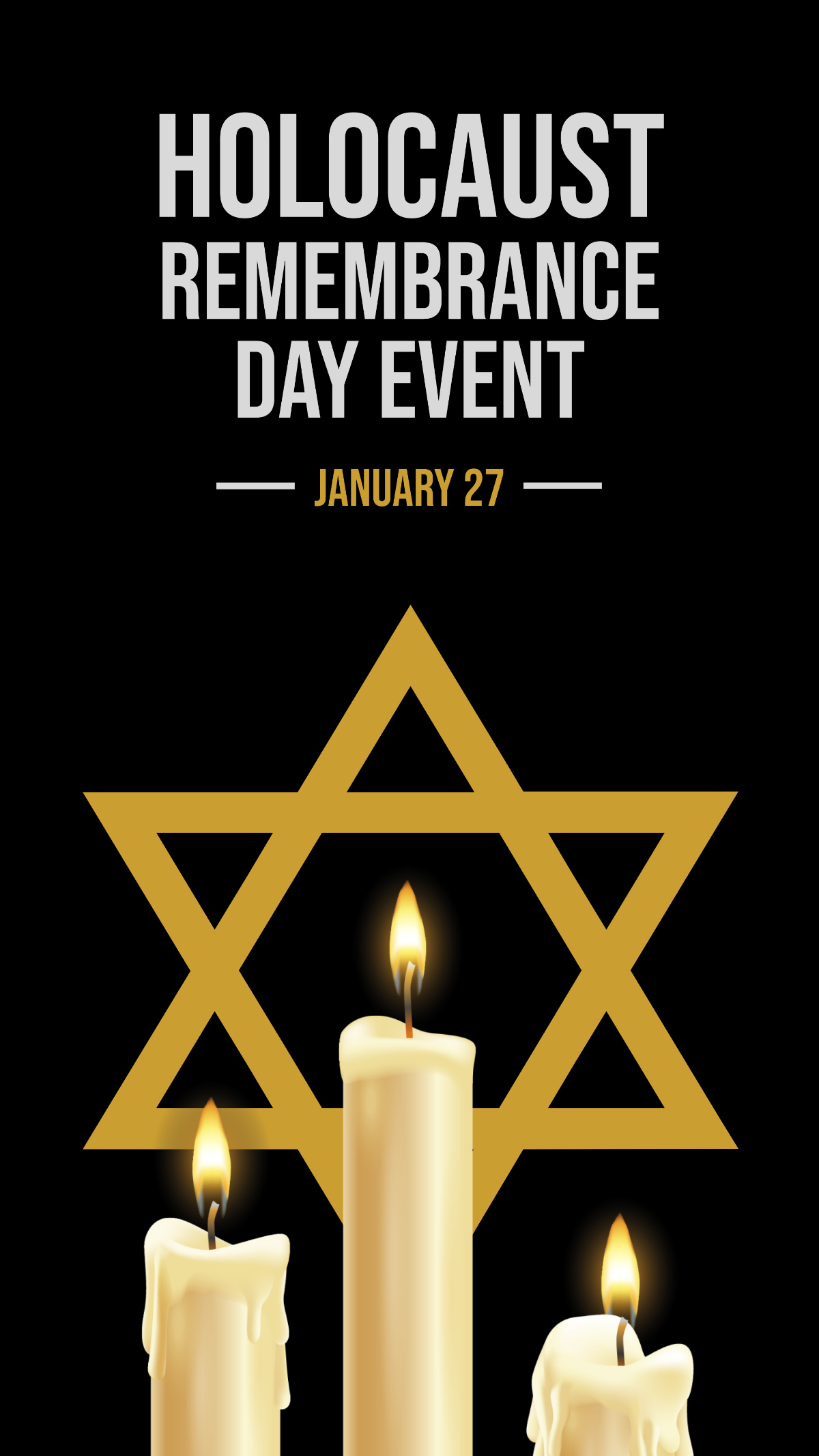 Free Holocaust Remembrance Day Event Instagram Story Template