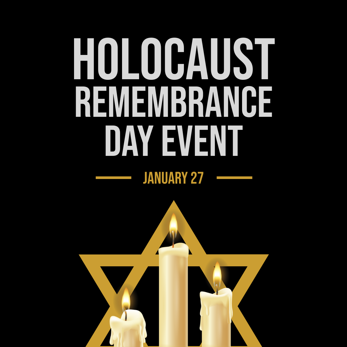 Holocaust Remembrance Day Event Linkedin Post Template