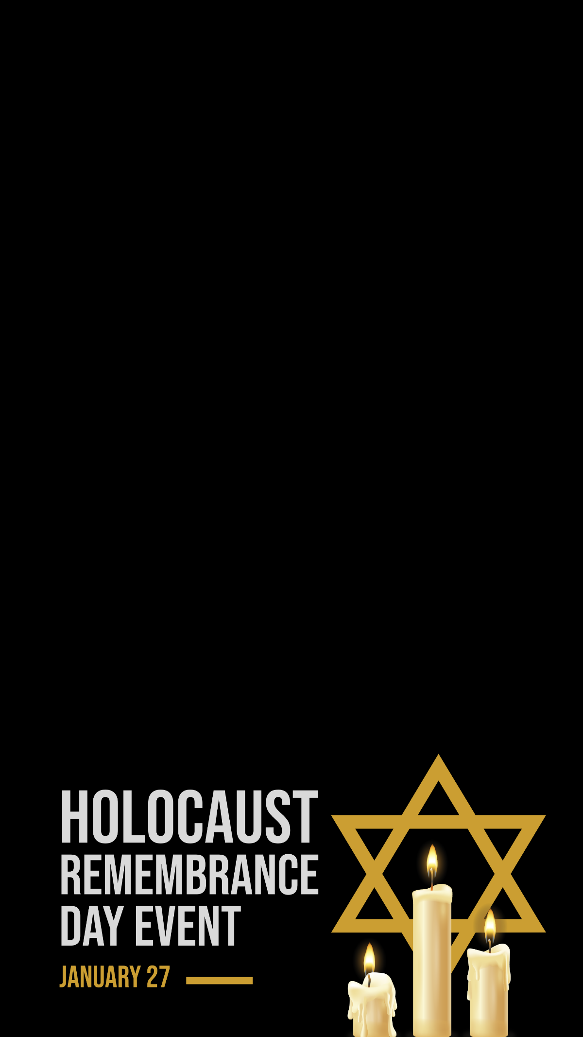 Free Holocaust Remembrance Day Event Snapchat Geofilter Template