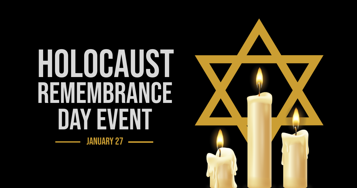 Holocaust Remembrance Day Event Facebook Post