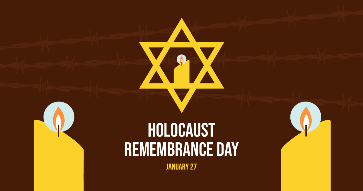 Free Holocaust Remembrance Day Facebook Post Template