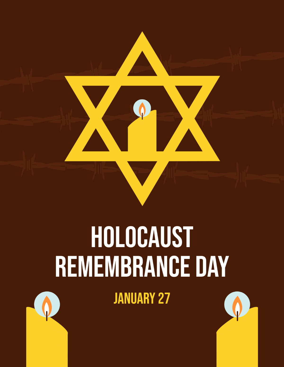 Free Holocaust Remembrance Day Flyer Template