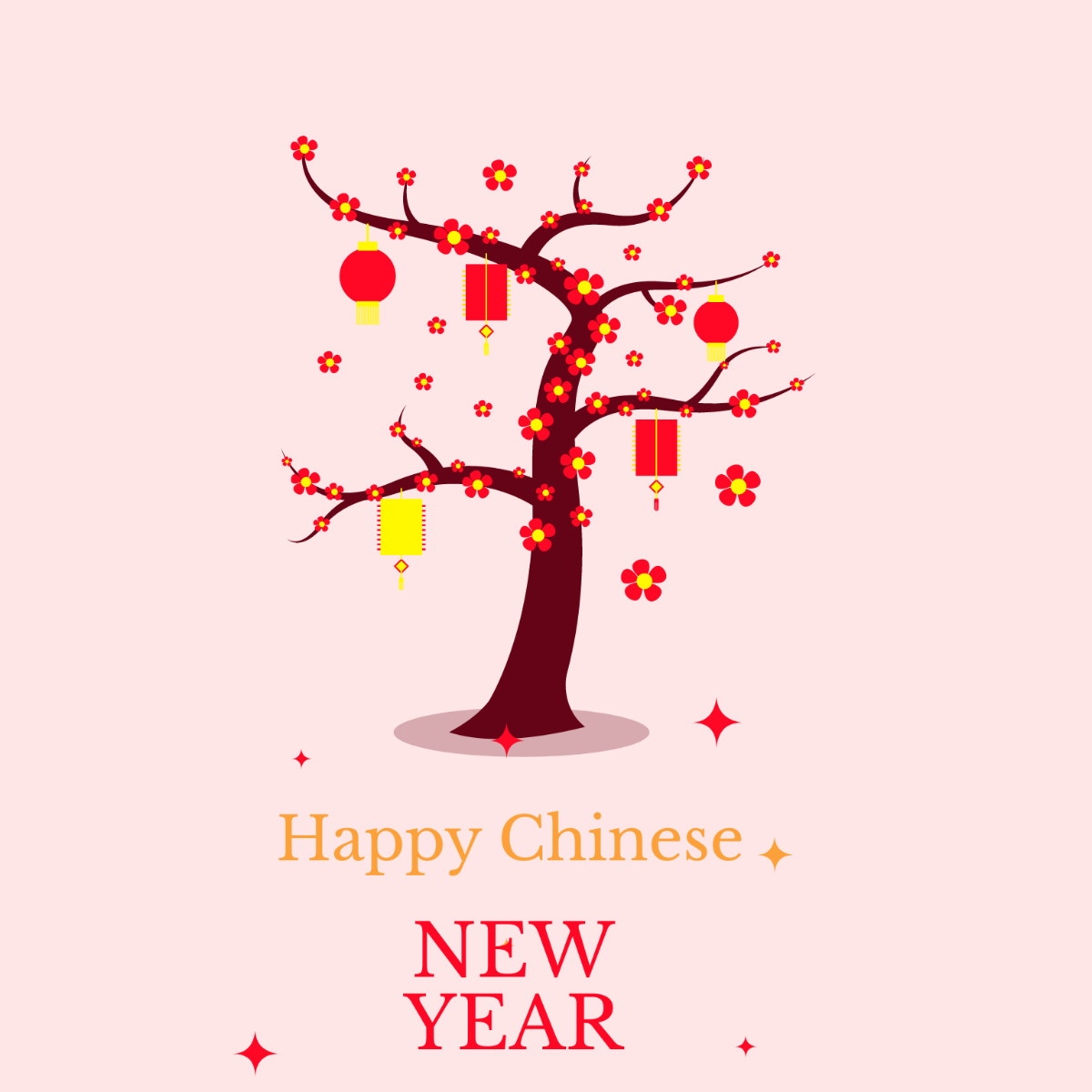 Chinese New Year Tree Vector