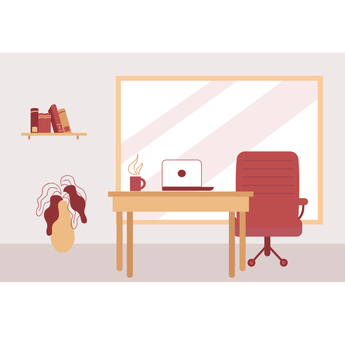 Office Background Vector Template