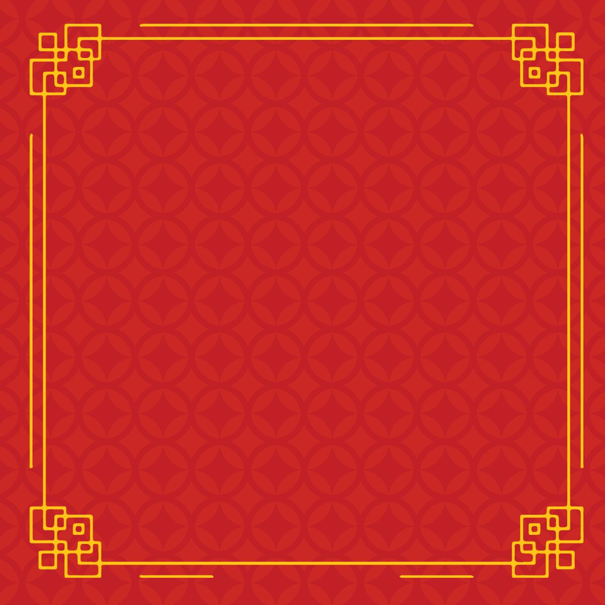 Chinese New Year Frame Vector Template